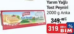 ANKA YARIM YAĞLI TOST PEYNİRİ 2000 G